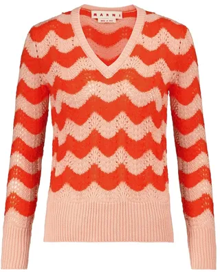 V-neck mohair-blend sweater