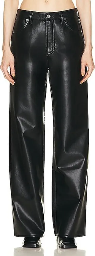 Citizens of Humanity Leather Annina Trouser in Black
