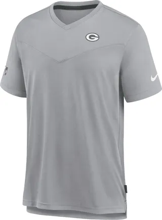 Nike Men's Dri-FIT Lockup Coach UV (NFL Green Bay Packers) Top in Grey