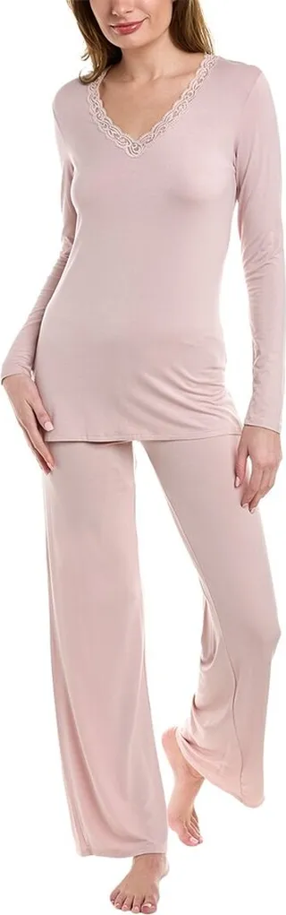 Natori 2Pc Feathers Essentials Pajama Set