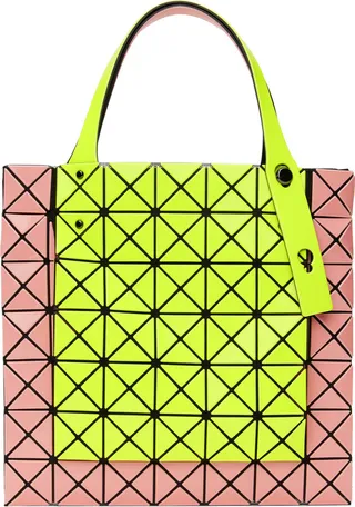 Bao Bao Issey Miyake Green & Pink Prism Kangaroo Tote