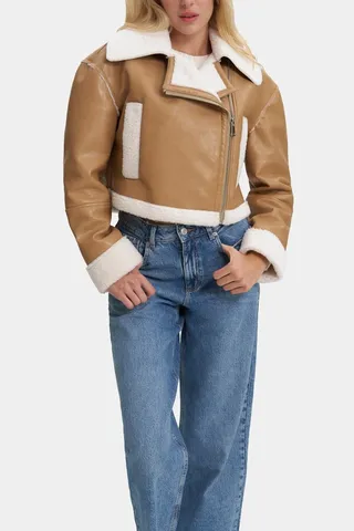 Viveca Cropped Shearling Jacket