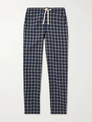 Checked Cotton-Flannel Pyjama Trousers