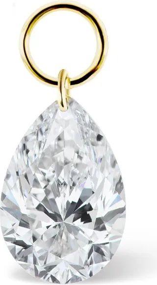 Maria Tash Pear Floating Diamond Charm