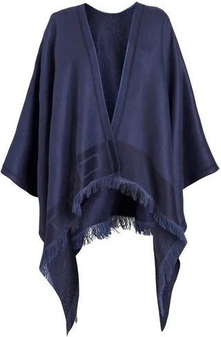 Logo-Print Cape Jacket