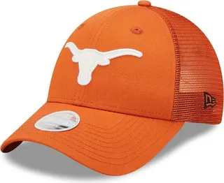Women's New Era Burnt Orange Texas Longhorns 9FORTY Logo Spark Trucker Snapback Hat