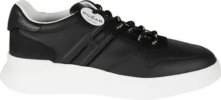 Hogan Logo-Patch Lace-Up Sneakers