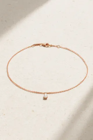 Anita Ko - 18-karat Rose Gold Diamond Anklet - One size