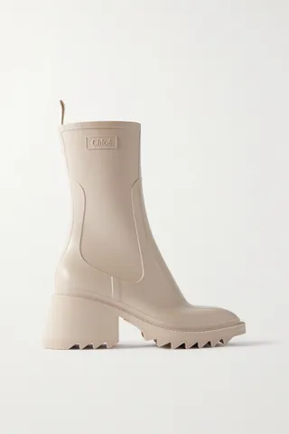 Chloé - Betty Rubber Ankle Boots - Neutrals