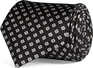 Giorgio Armani Silk Jacquard Geometric Print Tie