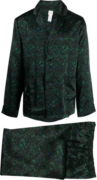 Twilight Floral-print silk pajamas