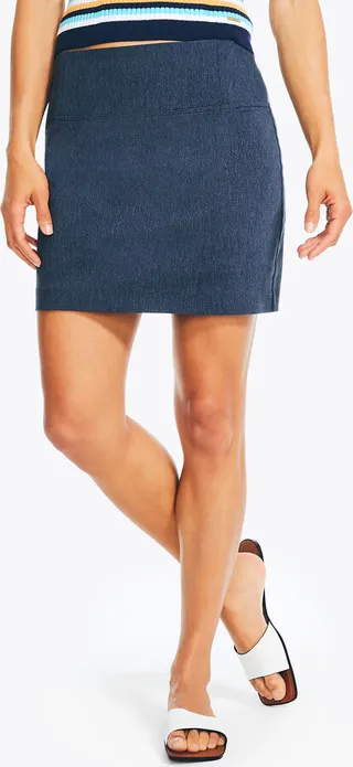 Pull-On Denim Skort