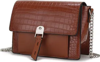 Hope Crocodile Embossed Vegan Leather Women’s Shoulder Bag