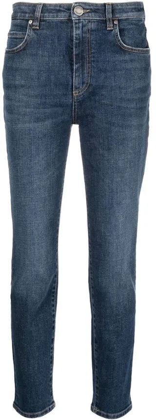Slim-Cut Washed Jeans