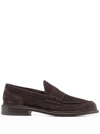 Almond-Toe Suede Loafers