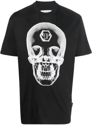 skull print T-shirt