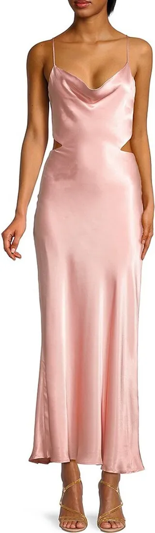 Tie-Back Satin Slip Dress