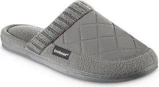 Isotoner Men's Memory Foam Quilted Levon Clog Slippers