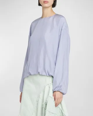 Capo Gathered Silk Blouse