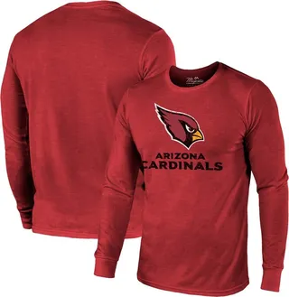 Arizona Cardinals Lockup Tri-Blend Long Sleeve T-shirt - Cardinal