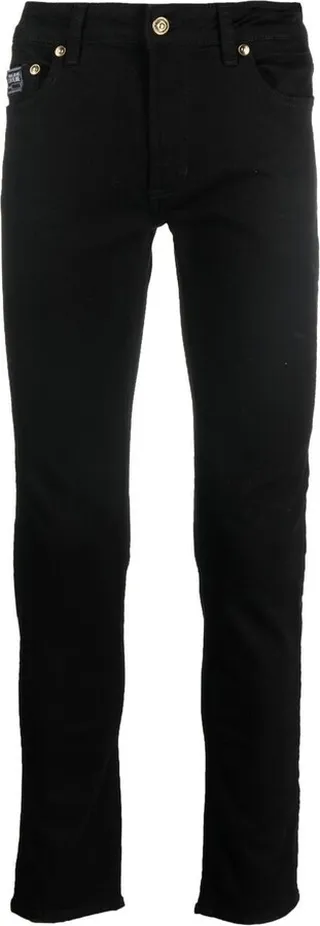 Logo-Print Skinny-Cut Jeans