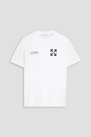 Printed cotton-jersey T-shirt