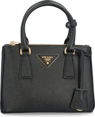 Prada Logo-Plaque Tote Bag