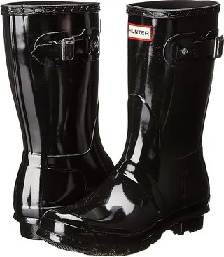 Hunter Original Short Gloss (Black) Women's Rain Boots
