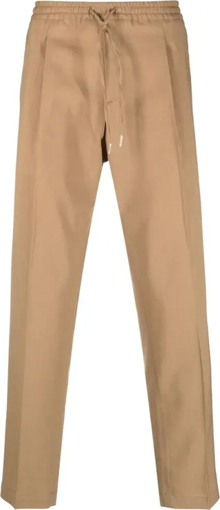 Drawstring Straight-Leg Trousers