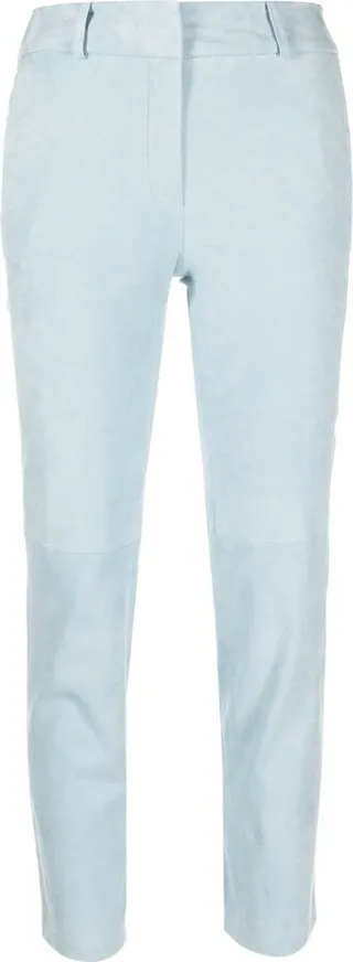 Tailored Lambskin Cropped Trousers