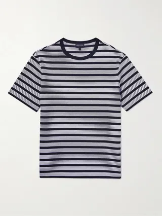 Striped Cotton-Blend Jersey T-Shirt