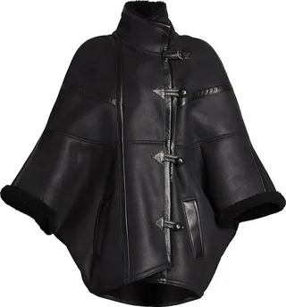 Cape In Shearling