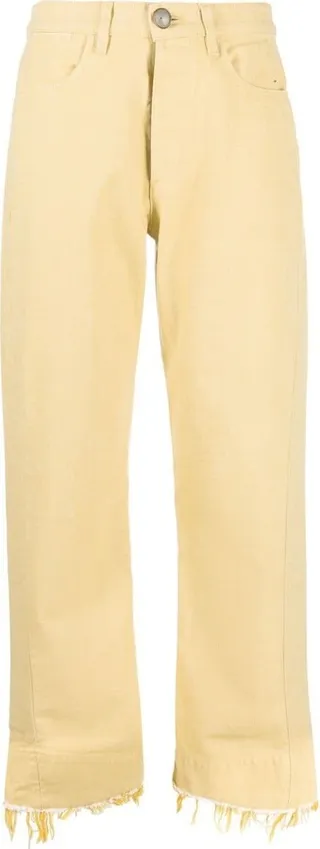 High-Waisted Straight-Leg Trousers