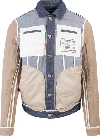 Linen and denim jacket