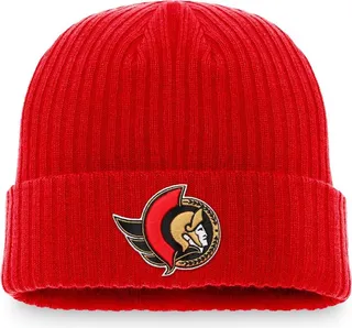 Men's Fanatics Branded Red Ottawa Senators Core Primary Logo Cuffed Knit Hat