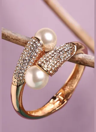 Gold Plated Designer Stone Party Drop Earring For Women