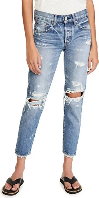 Amber Tapered Jeans in Light Blue