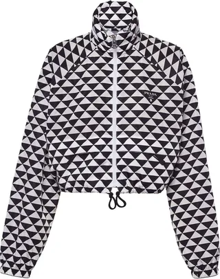 logo-print Re-Nylon bomber jacket