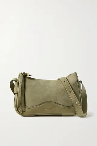 See By Chloé - Hana Suede And Textured-leather Shoulder Bag - Green
