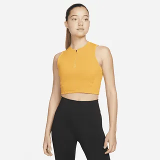Women's Nike Pro Dri-FIT Cropped Tank Top in Brown