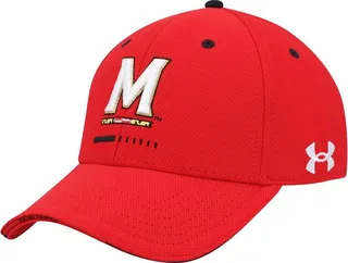 Men's Under Armour Red Maryland Terrapins Blitzing Accent Performance Adjustable Hat
