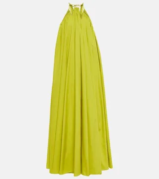 Halterneck cotton gown