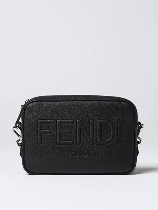 Fendi bag in grained leather with embossed logo