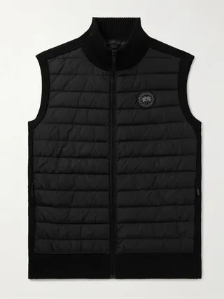 HyBridge Slim-Fit Merino Wool and Quilted Nylon Down Gilet
