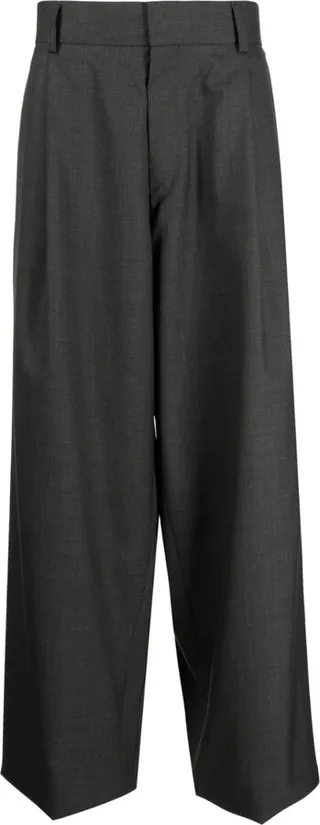 Wide-Leg Wool Trousers