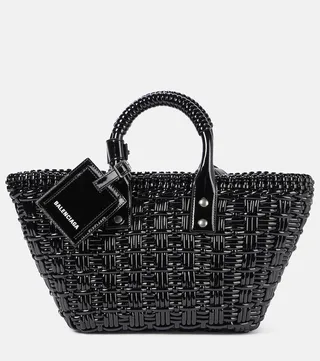 Bistro XS woven faux leather tote