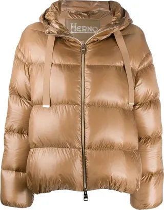 Metallic Quilted Puffer Jacket
