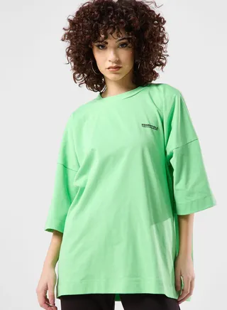 Exaggerated Space Printed T-Shirt