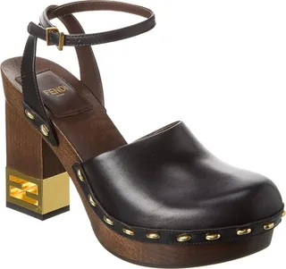 Fendi Baguette Show Leather Clog