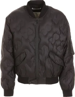 Dolce & Gabbana DG-Quilted Long-Sleeved Bomber Jacket